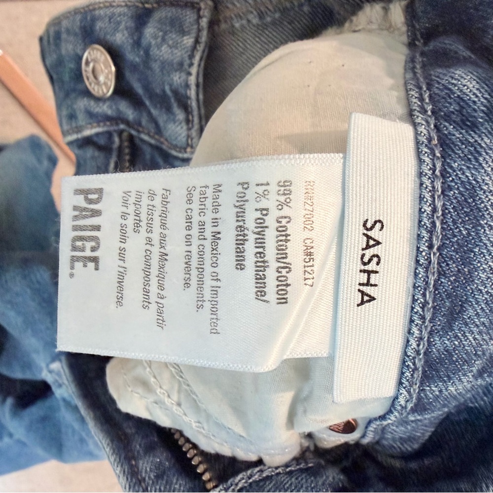 PAIGE Sasha Wide Leg Jean Lovejoy Distressed Size 29 - Picture 5 of 11